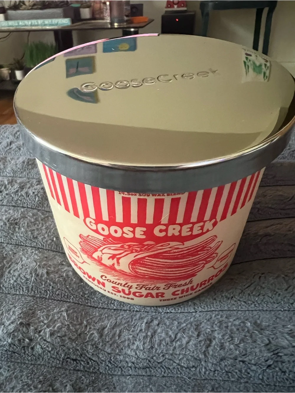 Goose Creek Country Fair Fresh Brown Sugar Churros 3 Wick Candle 14.5 Oz